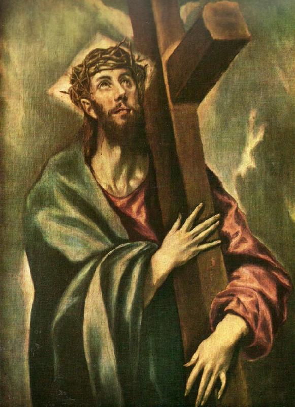 El Greco christ bearing the cross oil painting image